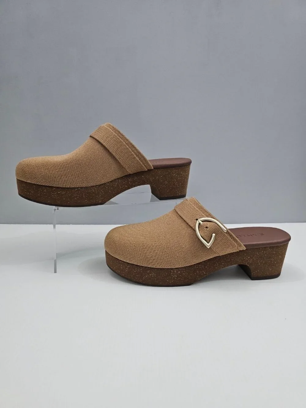Rothy's The Classic Clog Platform Mule Womens 10 Butternut Knit Slip On Comfort - Picture 2 of 14